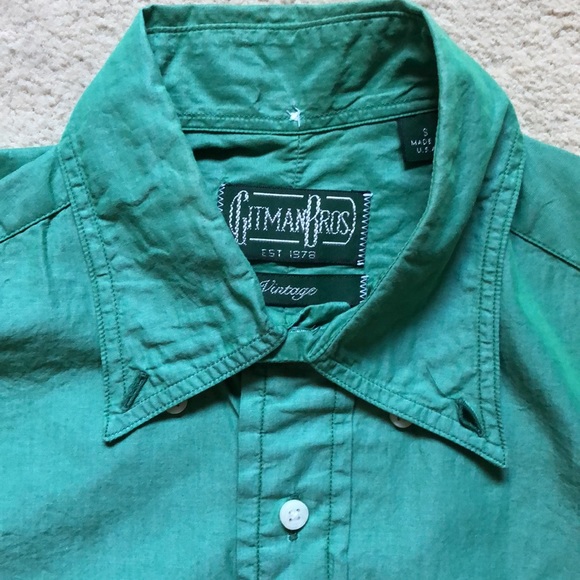 Gitman Bros green button down S - Picture 3 of 4